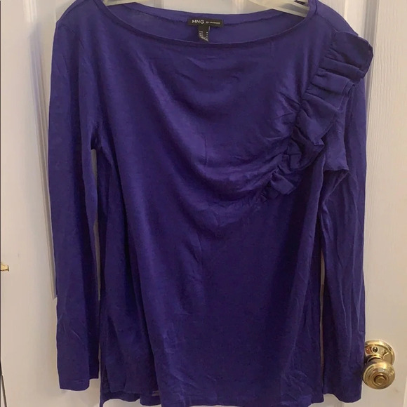 MNG L/S Ruffle Top size Small - Picture 1 of 5